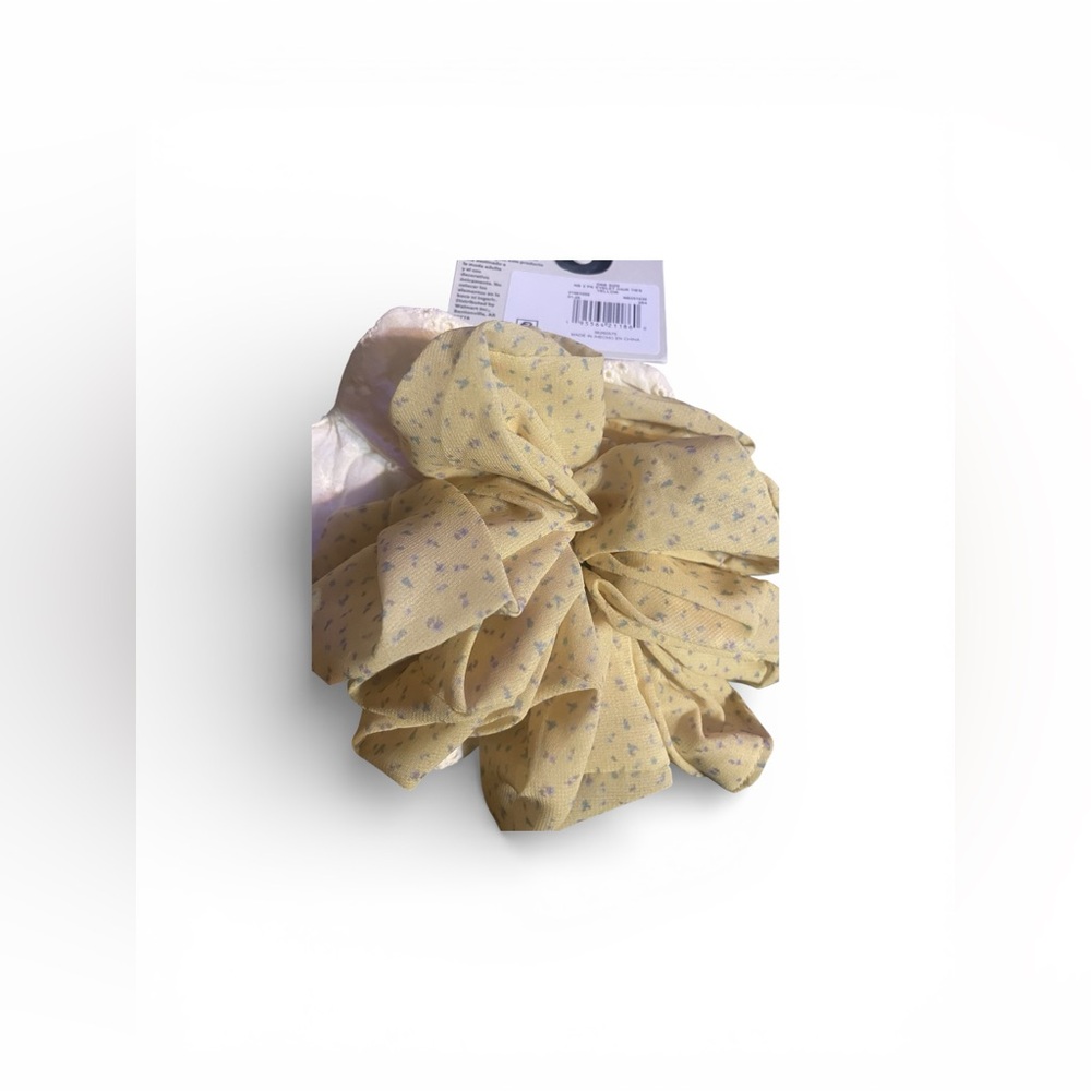 🔴 3/$12 No Boundaries 2-Pack Eyelet‎ White and Yellow Hair Ties! NEW! - Picture 4 of 5